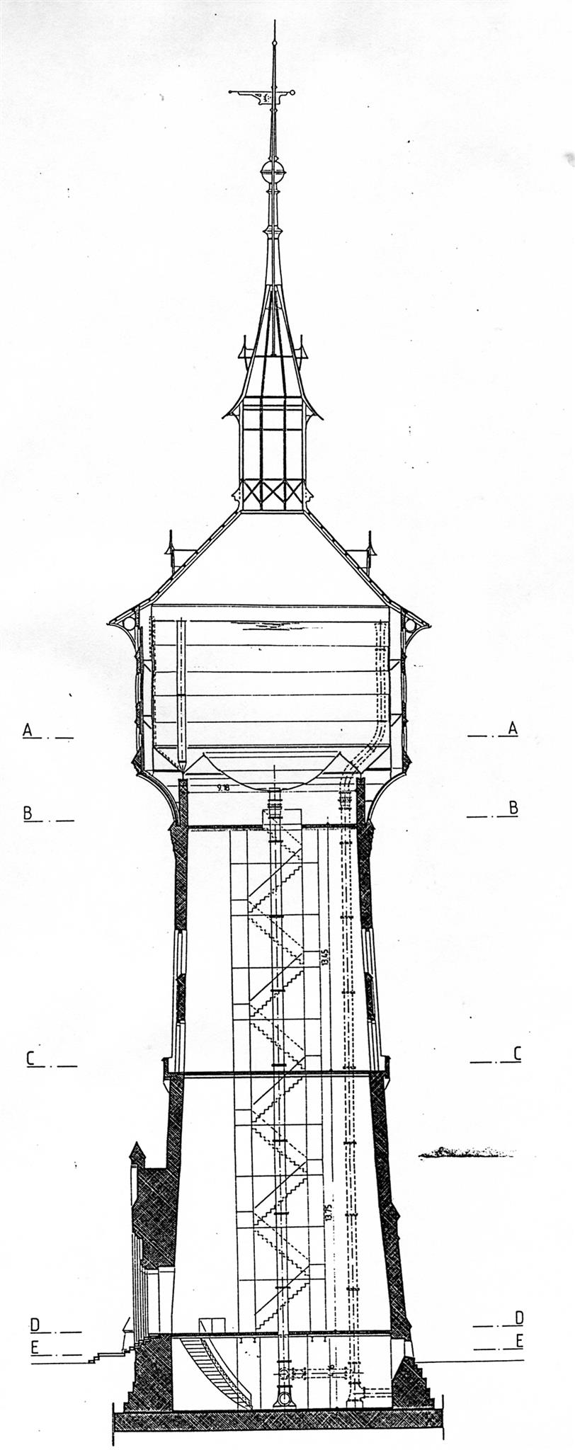 SWF-Geschichte-Skizze-Wasserturm-Querschnitt