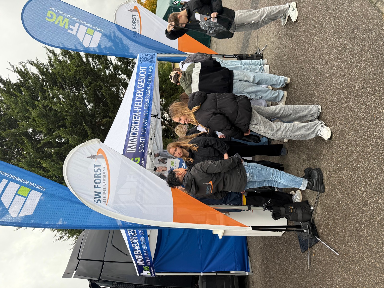 Informationsstand des Unternehmens